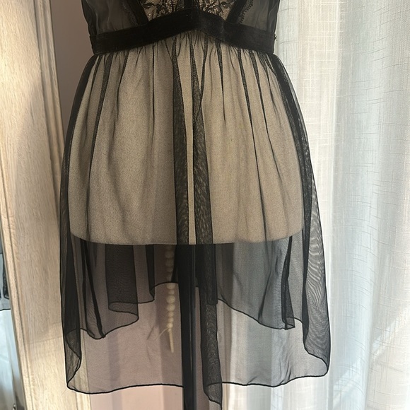 💗 Adore Me sexy black bodice sheer chemise 38D NWOT supportive nightgown - Picture 5 of 12